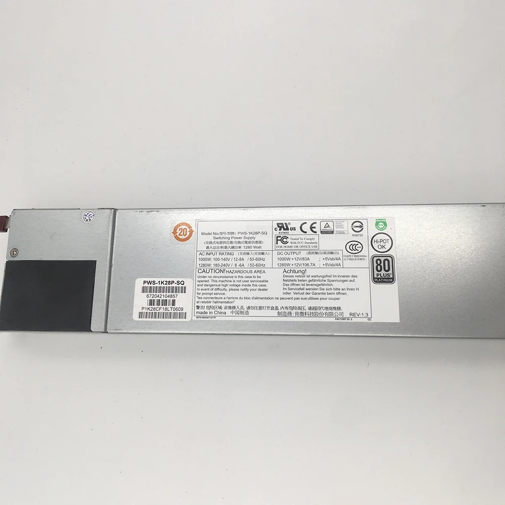 PWS-1K28P-SQ 1280 Вт импульсный источник питания для супермикро высокого качества, быстрая доставка
