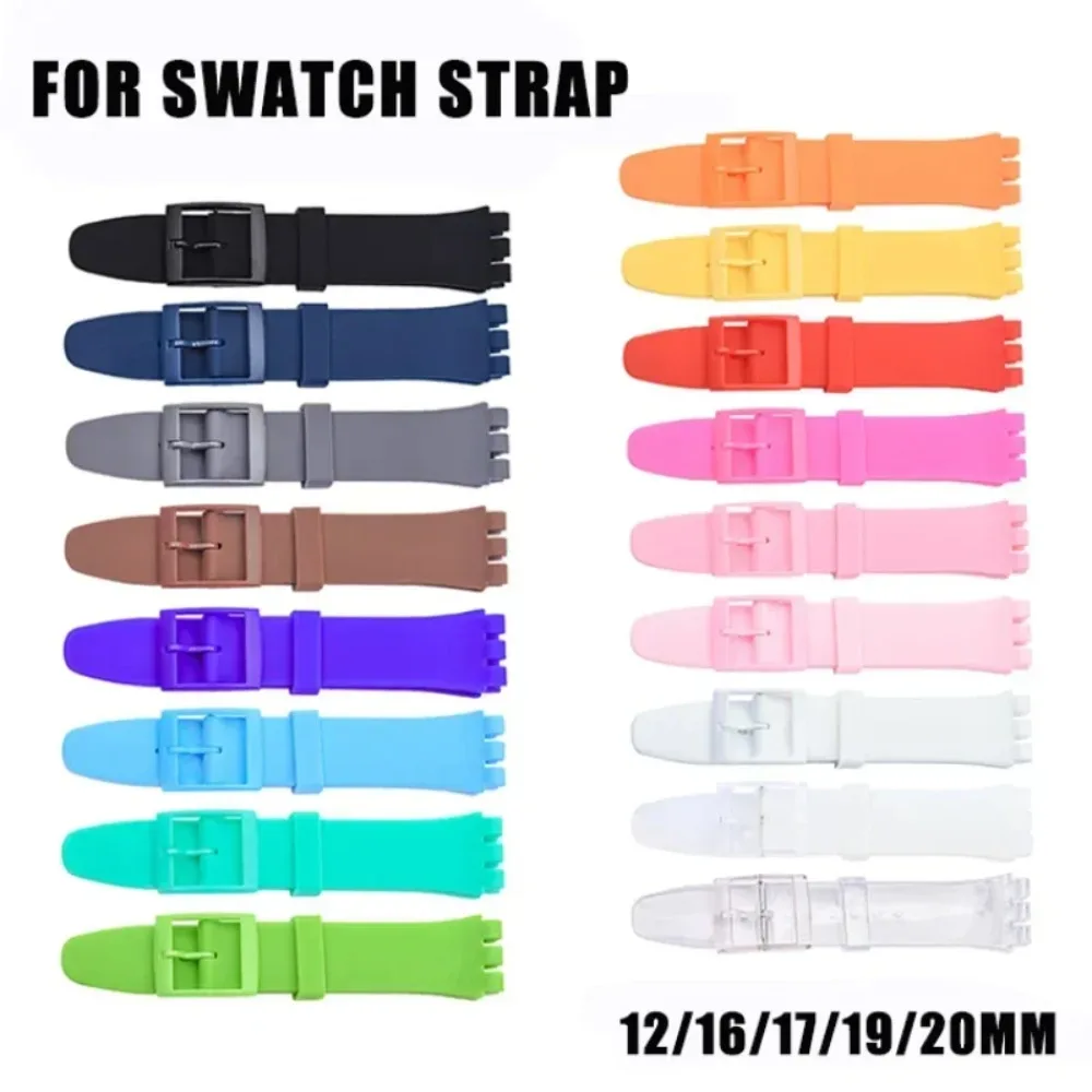 Universal Waterproof Sport Silicone Watch Strap - Soft Rubber Replacement Wristband