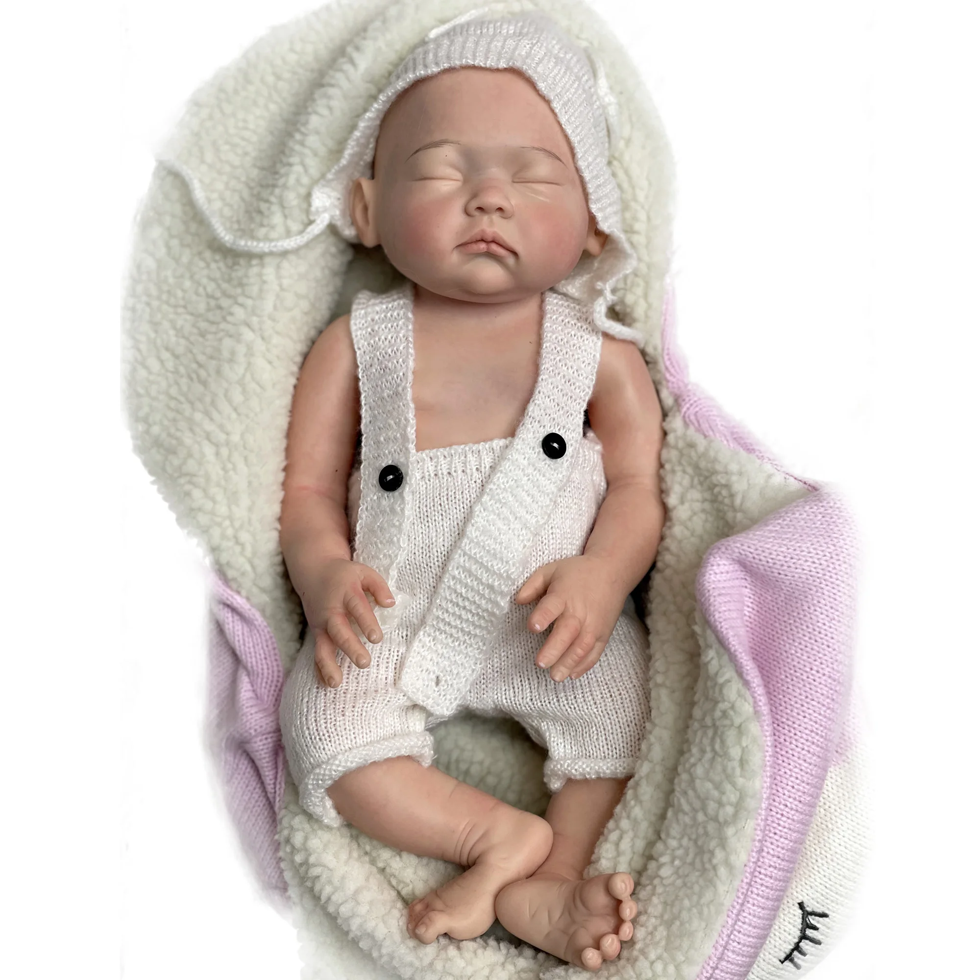 

45CM Sleeping Reborn Dolls Full Body Solid Silicone Bebe Reborn Doll Artist Painting Baby Doll Corpo De Silicone Inteiro Muñeca