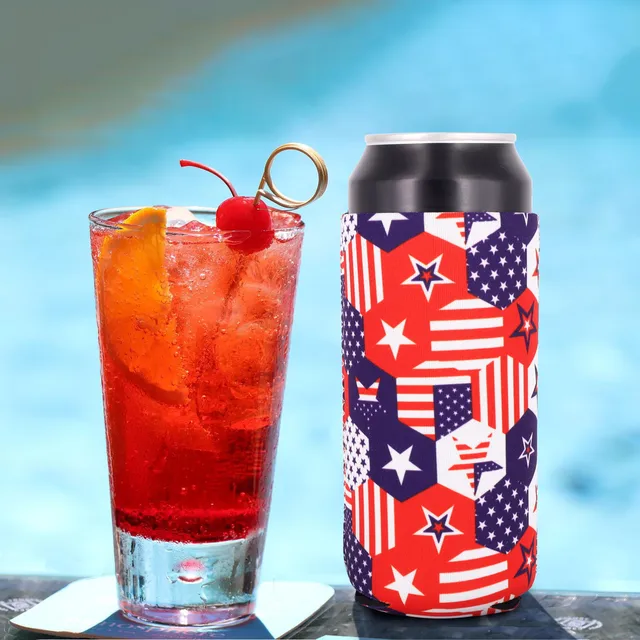 2Pcs Collapsible Neoprene Can Beer Cooler Sleeves Tall Energy/Beer Drink Coolies For 16oz Rockstar , Monster , 500ML beer bottle 5