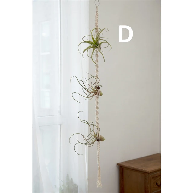 Makrame Kötél Légikós Lógó Légiközlekedési Repülőgépek Airezettetek Fali Ültetvény Egyszerű Minimalista Ültetvényes Boho Virágcserepek - Image 6
