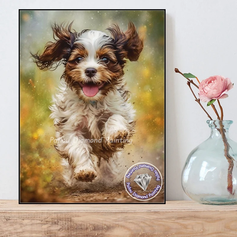 Small Yorkshire Terrier Dog Diamond Painting Kits Cute Scottish Terrier  Animal In Flowers Garden Mosaic Cross Stitch Home Decor - AliExpress