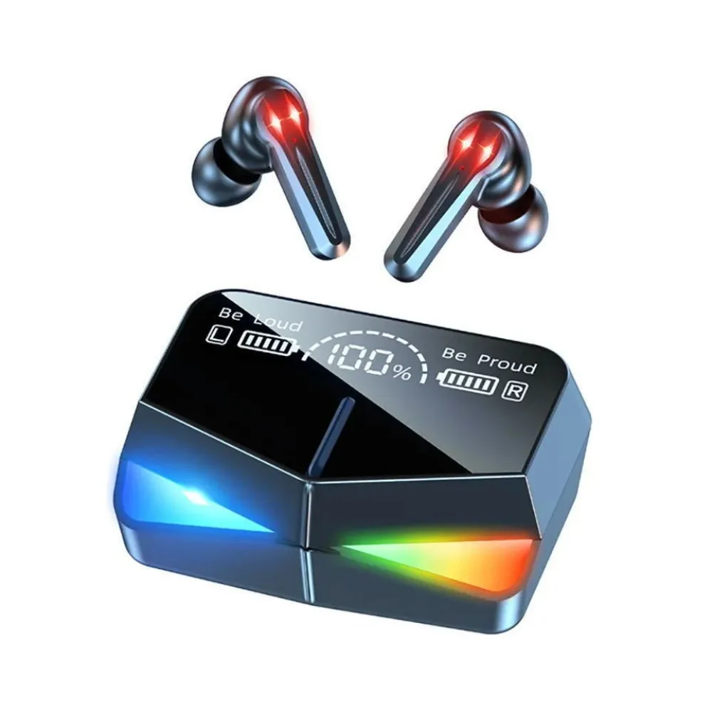 M10 Bluetooth Headset Digital Display Wireless Gaming Headset Waterproof In-ear Active Noise Cancellation Headset Low Latency