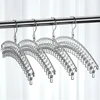 1Pc Stainless Steel Clothes Drying Hanger With 10/16Clips Windproof Clothing Rack Clips Sock Underwear Socks Holder Home Tools 2