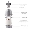 Waterproof Heating Lamp Holder Insulated E27 Ceramic Socket for reptile Breeding Heating Bulb Holder Brooder Heat accessorie 5