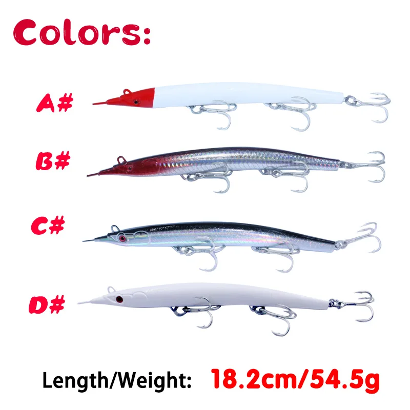 

Sinking Pencil Lure 18.2CM 54.5G Hard Fishing Lure Crank Bait Lake River Wobblers Carp Fishing Baits Hot Model Fishing Tackle