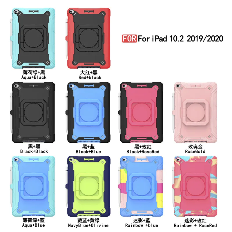 Capa à Prova de Choque com Suporte de Anel para Crianças Ipad Air Ipad 10.2 7th 8th 9th Generation Ipad Pro 10.5 11 2023 - Imagem 5