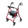 Mobility Aid Disabled Light Weight Seat Walker for Elderly Aluminum Shopping Rollator Walker with Seat RO520 1