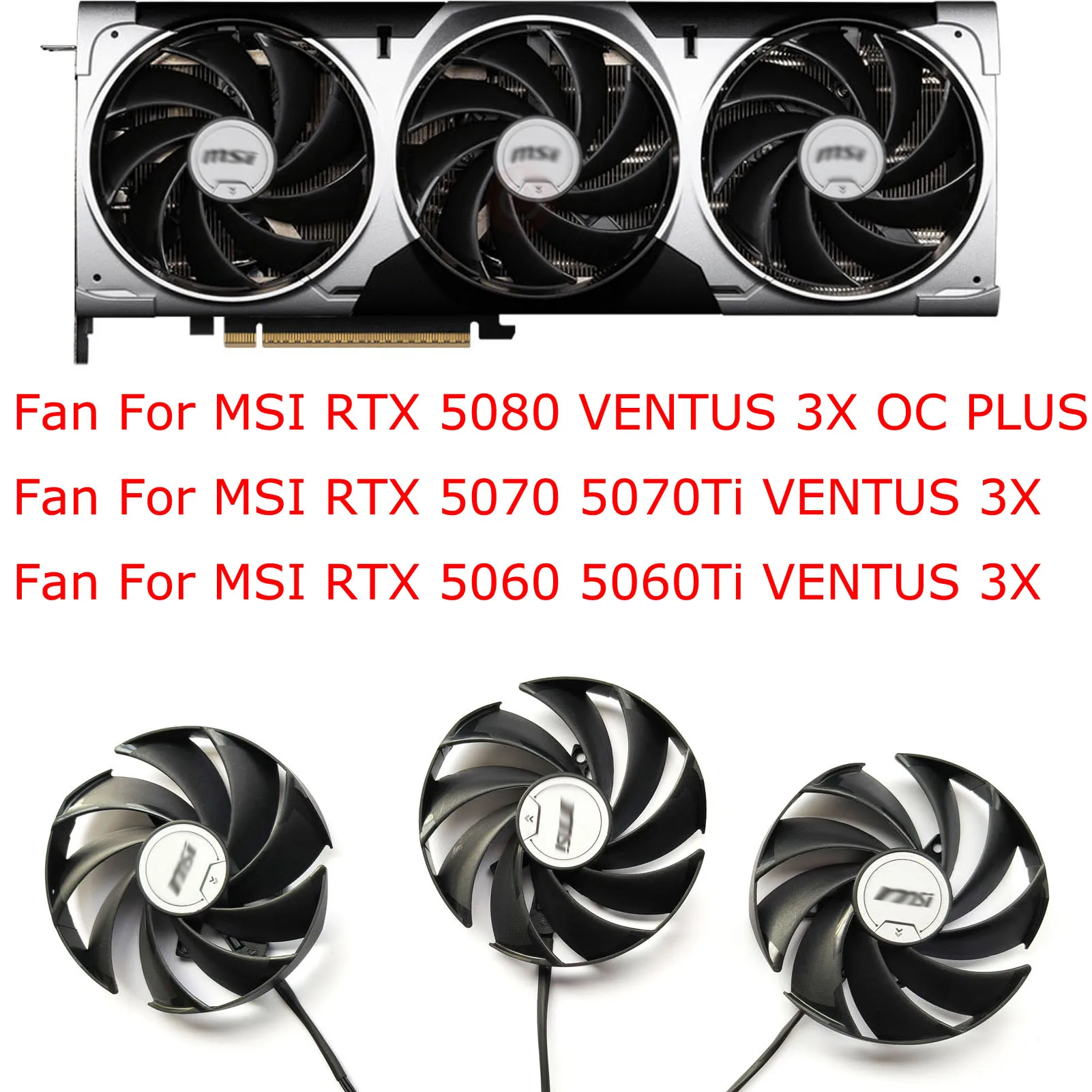 PLD09210B12HH, MSI RTX5080 rtx5070 RTX5060 VENTUS 3X용 비디오 쿨러 그래픽 카드 팬, MSI RTX 5070Ti 5060Ti VENTUS 3X용
