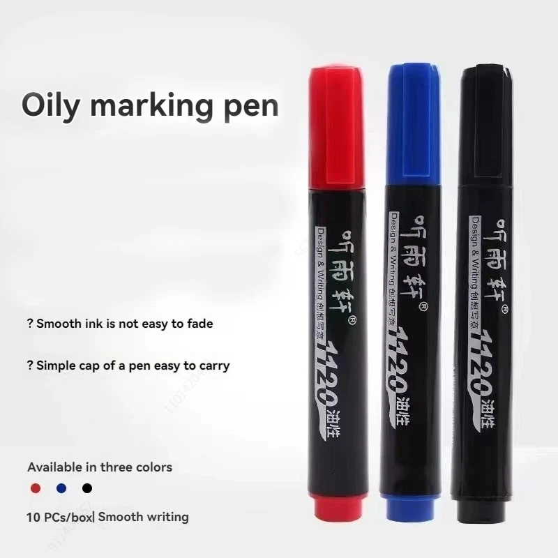 Set of Permanent Marker Pens - Fine Tip, Waterproof, Quick Drying in Assorted Colors