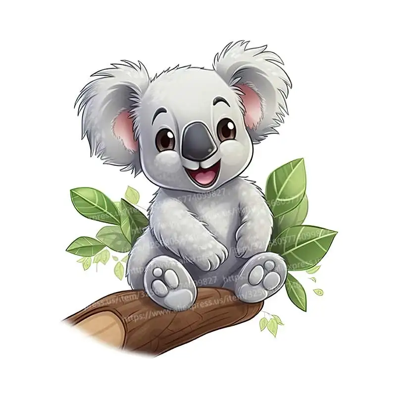 Cute Baby koala Toilet Sticker Bathroom Toilet Cover Sticker Wall Stickers Animal Accessories For Home BathRoom Decoration S18