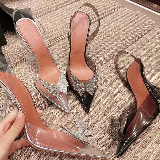 style Star Crystal Butterfly Transparent Women Pumps Jelly Office