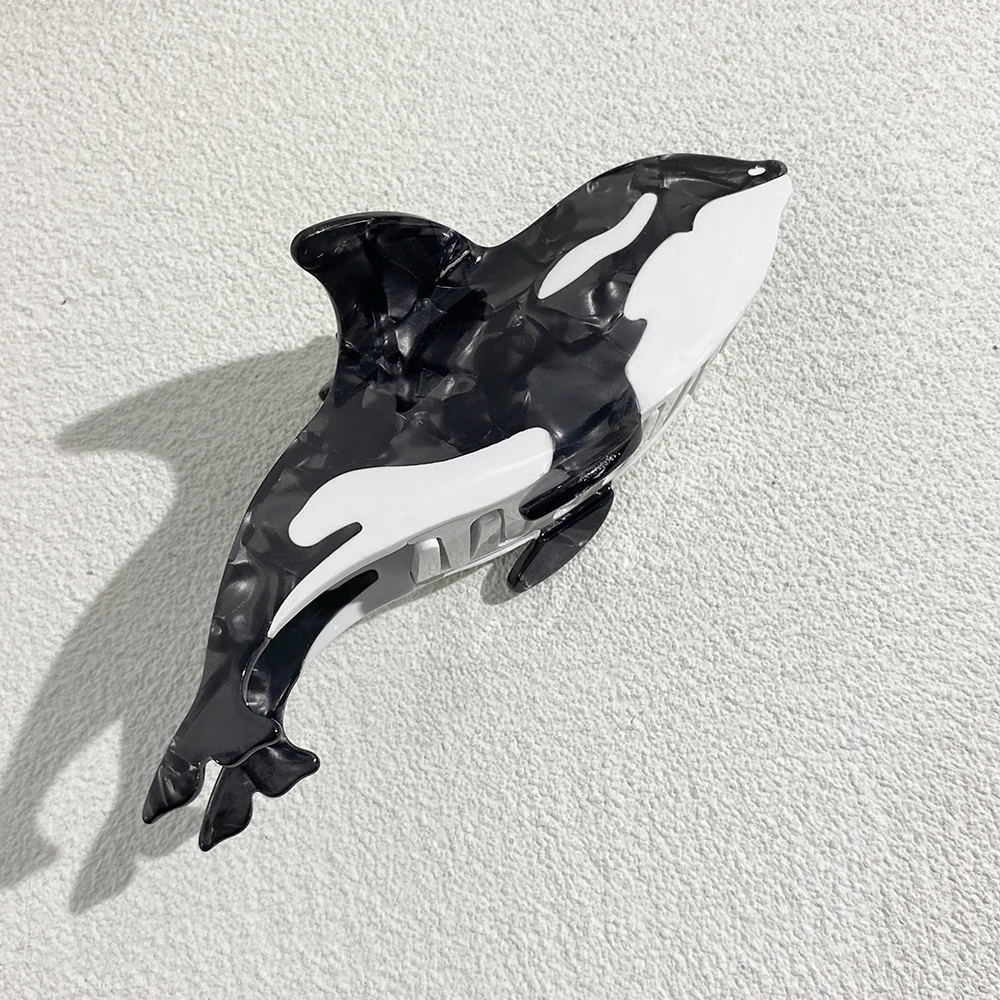 Acetat Cartoon Marine Hippocampus Qualle Delphin Wal Hai Haar Clip Für Frauen Kreative Haarnadel Haar Klaue Zubehör Werkzeug – Detail 8