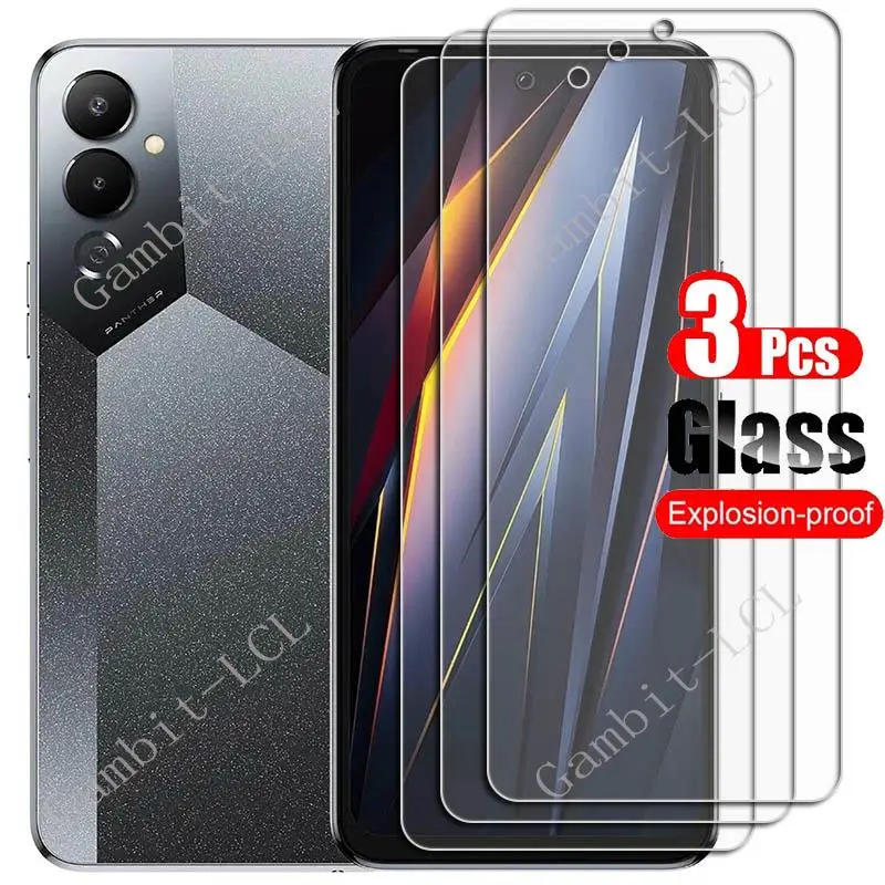 

3PCS Tempered Glass For Tecno Pova 4 Protective Film On TecnoPova4 Pova4 LG7n 6.82" Screen Protector Cover