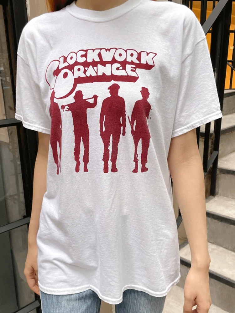 

Футболка женская с графическим принтом, шикарный хлопковый топ с круглым вырезом и коротким рукавом, уличная одежда в стиле Харадзюку, Y2k, лето 2023