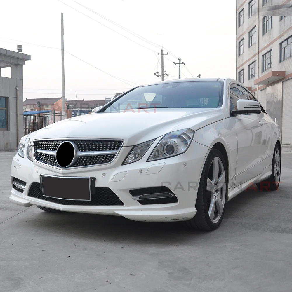 2009 2010 2014 E coupe W207 Diamond Grid Front Grille Fit for MB W207 Facelifted E coupe Replacement Silver grille for C207 car