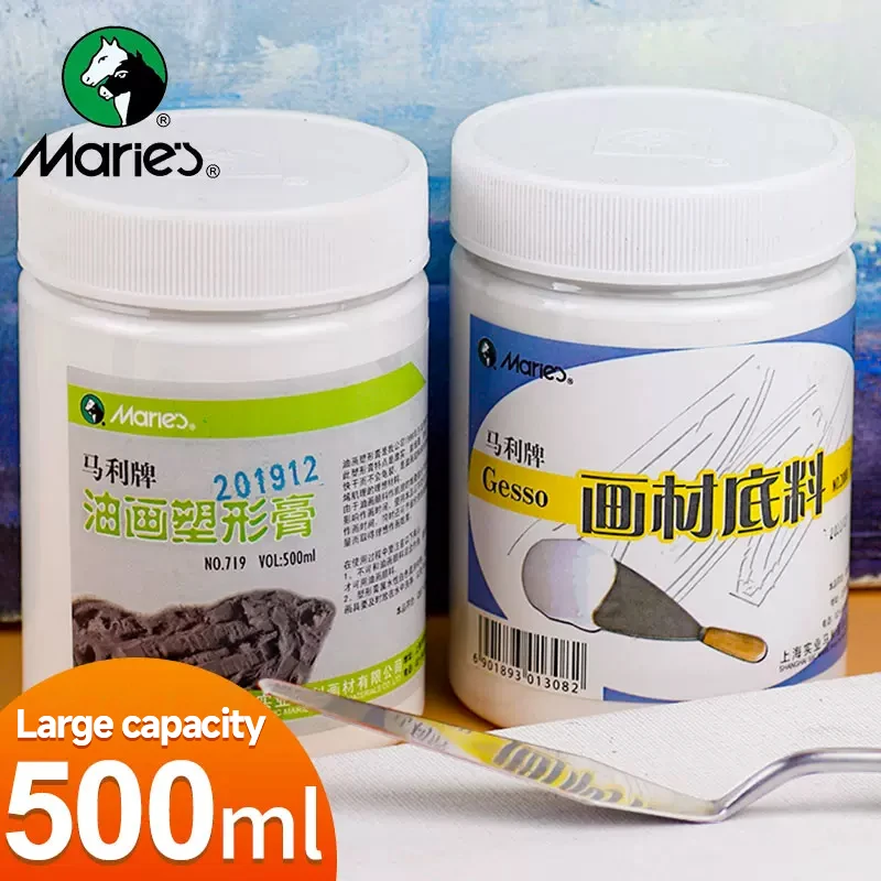 Oil paint sculpture paste Marie's 500ML Oil Painting Shaping Paste Texture Painting Material Easy To Stack Fast Dry No Cracking Acrylic Base Art Supplies