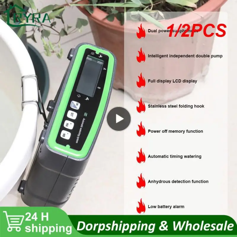 

1/2PCS New Smart Drip System Automatic Timer Watering Device Garden Water Pump Controller For Potted Plant Flower Pour 20 Pots