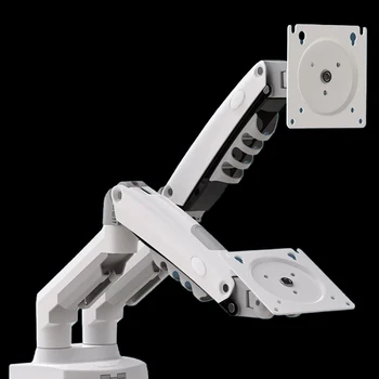 화이트 컬러 듀얼 암 모니터 지지대, 마운트 브래킷, 거치대 하중 2-9 kg, 각 NB F160, 17-30 인치