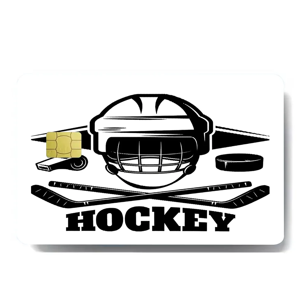 Ice Hockey Stickers For Debit Credit Card Anime Spend Or Save Funny Shell On Off Ultra Thin No Fade Sticker Skin Cover Film