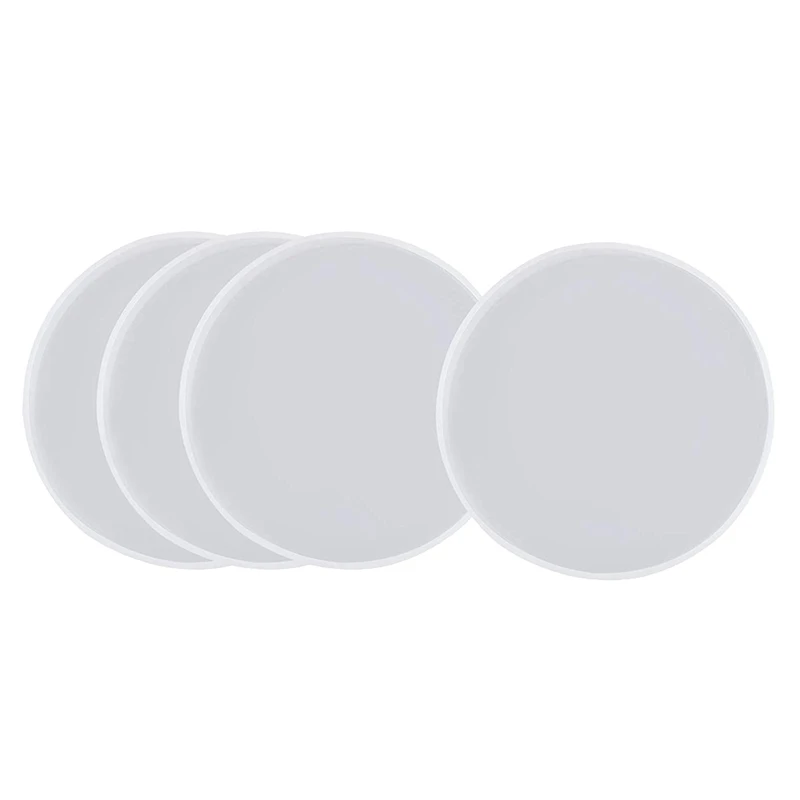 Round Resin Coaster Mold For Resin Casting Epoxy Molds For Casting With Resin Concrete Cement And Polymer Clay 4PCS silicone mold