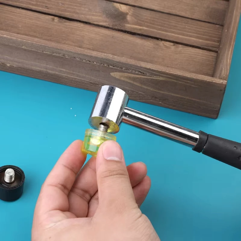 Rubber hammer 1Pc 25mm Double Face Soft Tap Rubber Hammer Multifunctional Hand Tool Hard Plastic Non Slip Plastic Grip Perfect Tool