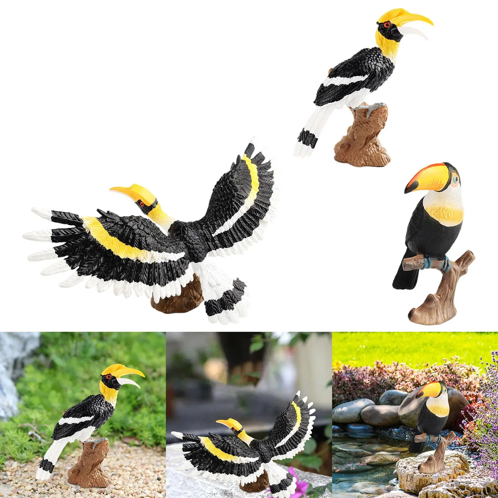 Realistic Bird Mini Fake Birds Craft Animal Models Toy Educational Set for Desktop Classroom Learning Kids Toy Gifts Ornament