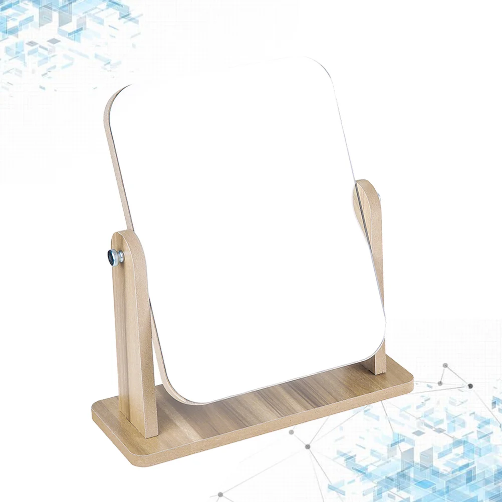 

Makeup mirror Rectangular desk mirror wooden swivel mirror for Students Ladies Bathroom Shaving Make Size