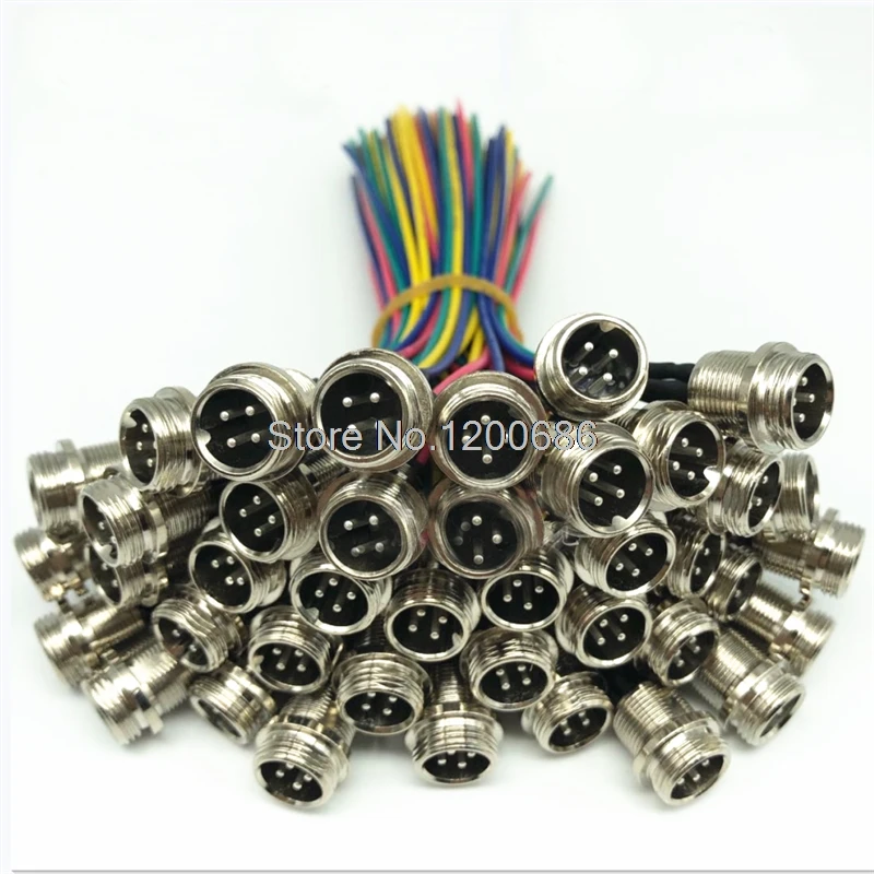 

GX16 GX16-4-5 2/3/4/5/6/7/8/9/10 plug-in Aviation Plug Socket Connector With 15cm 22AWG