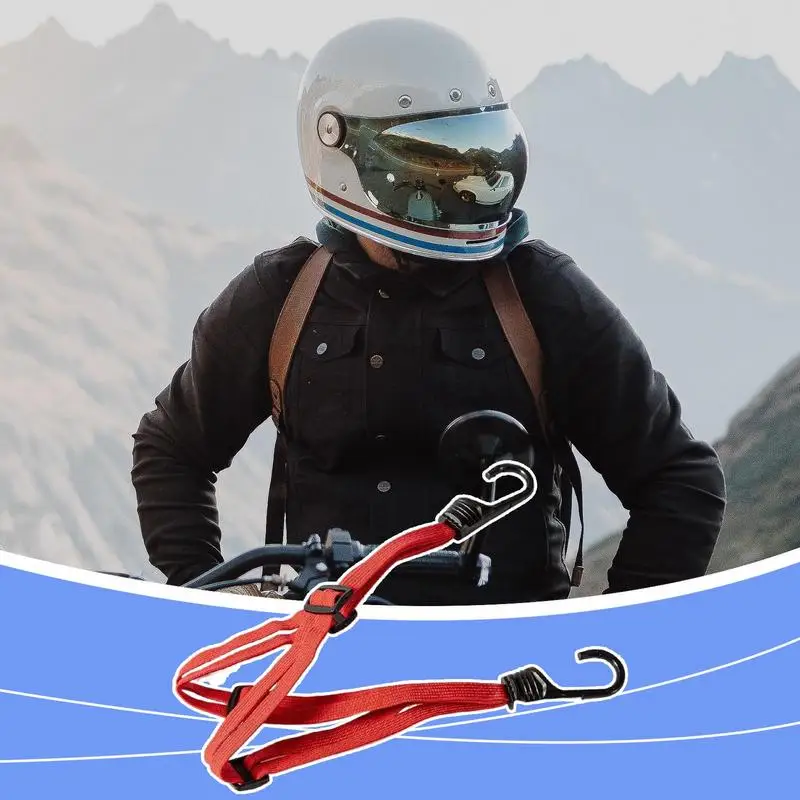 Motorcycle Helmet Bungee Cord Motorcycle Straps Thickened Snowmobile Helmet Cord Outdoor Adventure Accessories Bungee