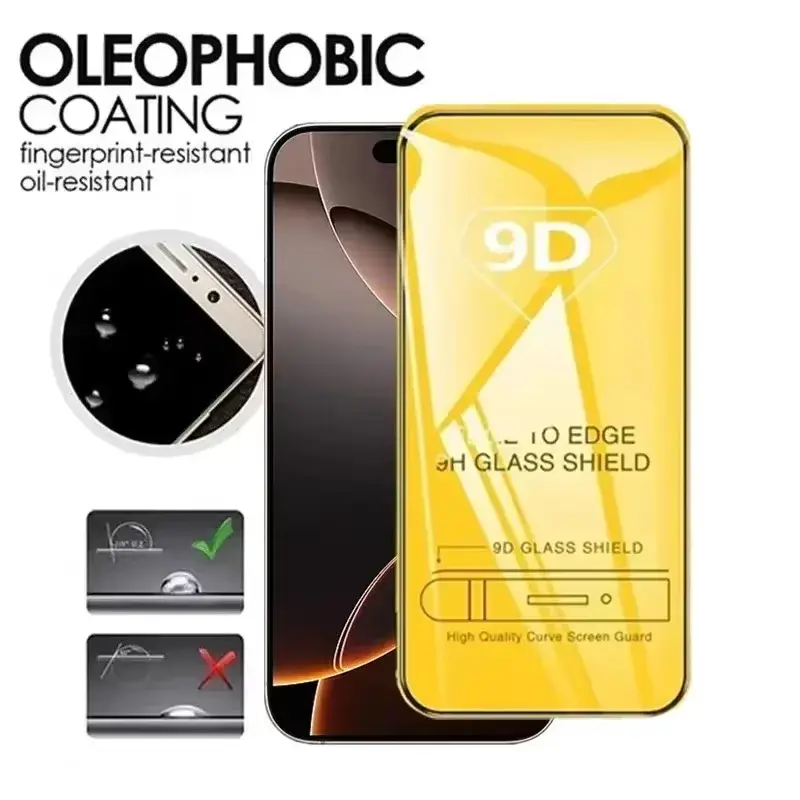 1-5PCS 9D Full Cover Tempered Glass For iPhone 17 16 15 11 12 13 14 18 Pro Max 16E Screen Protector For iPhone 13 Mini XR XS Max - Image 5