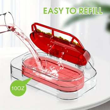 Hummingbird Feeder with 4 Feeding Ports Strong Suction Cups Window Hanging Garden Bird Water Drinker Bottle - Image 2