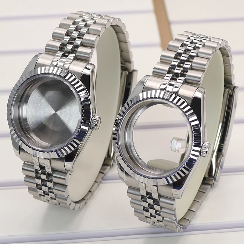 Premium Sapphire Crystal Watch Case with 5-Link Strap