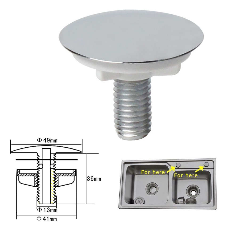Sink Cover Sink Tap Covers Kitchen Supplies Tap Hole Stopper 49mm Blanking Plug Faucet Hole Cover Decorative Cover Hardware Part