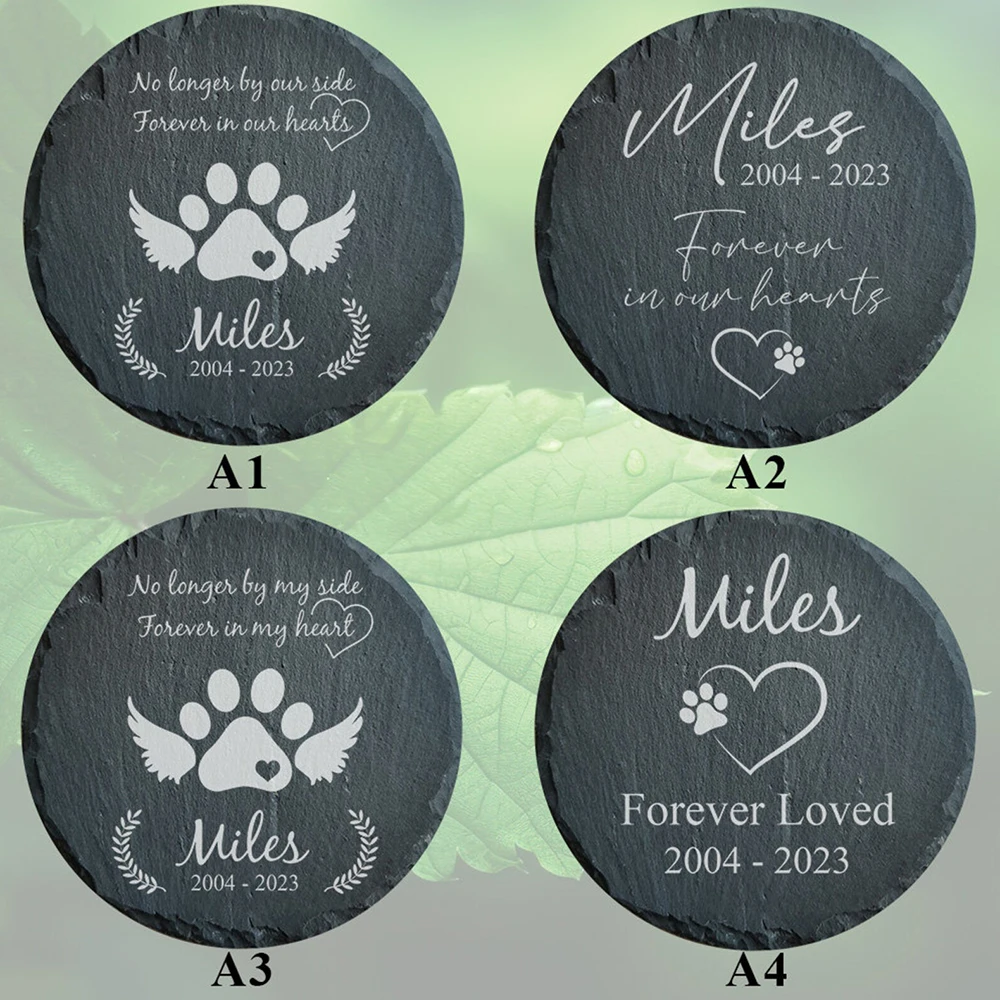 Pet Memorial Stone for Dogs Name of Death Personalized Pet Loss Gifts Dog Grave Marker Plaque Tombstone pet memorial stones