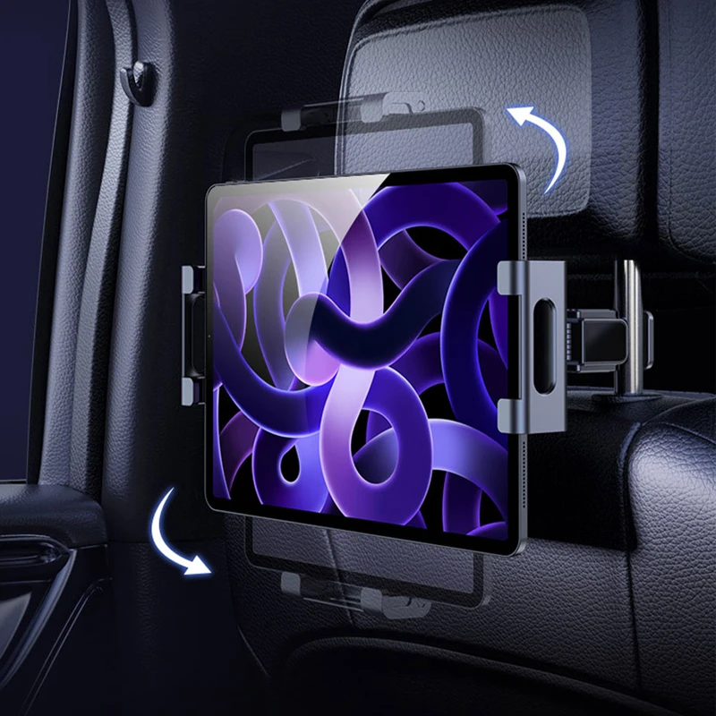 Car Seat Headrest Phone Holder Interior Rear Seat Kids Ipad Bracket for Travel Watching Movie Long Trips Childern Watch Cartoons