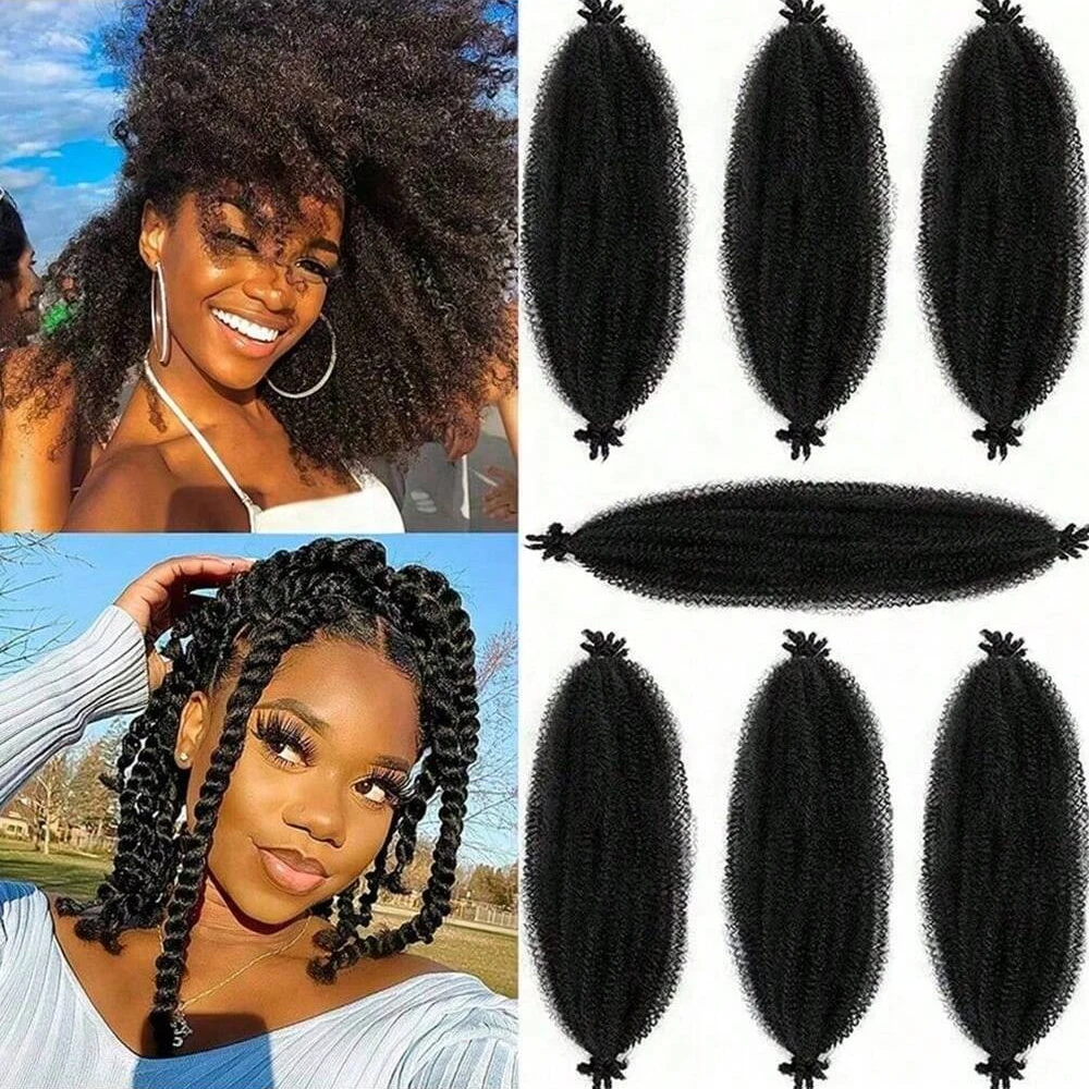 Synthetic Wig Twist Hair Marley Twist Braiding Hair Springy Afro Twist Hair for Soft Locs Passion Twist Hair Butterfly Locs Hair 1