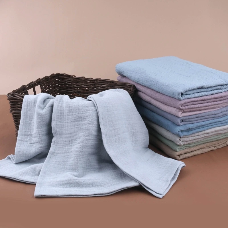 W3JF 3Pcs 면 담요 Swaddles 포장 이불 유모차 담요 수신 담요