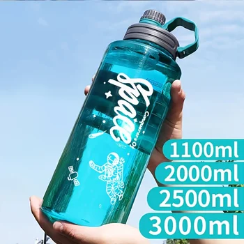 2L 3L Large Capacity Sport Water Bottle With Filter Eco-Friendly Plastic Water Cup Portable Fitness Drink Bottle Kettle BPA Free