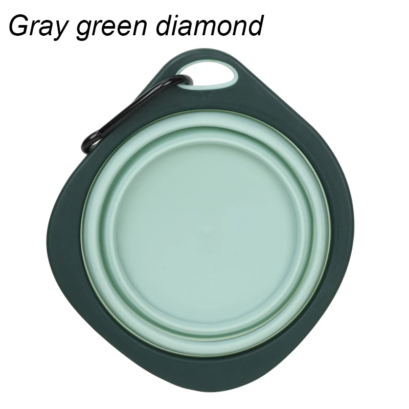 Collapsible Silicone Pet Food and Water Bowl with Carabiner