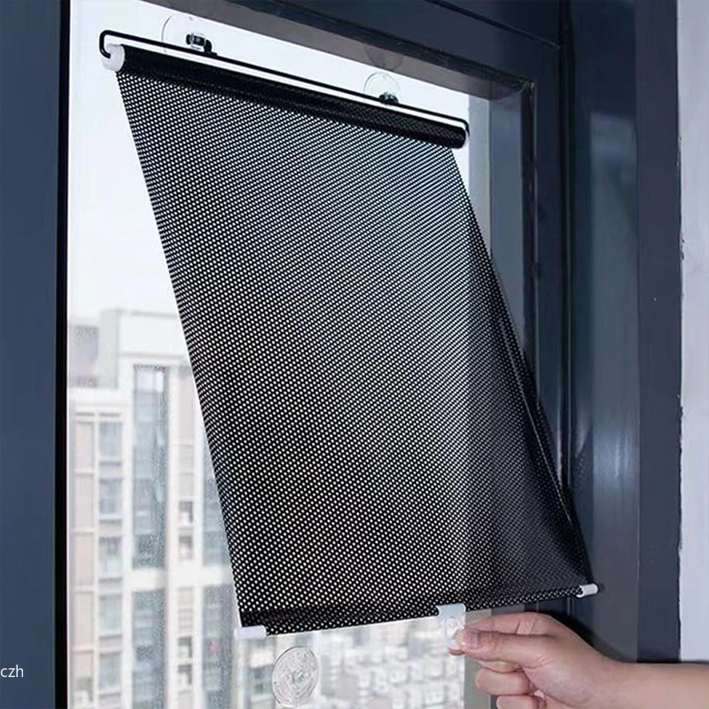 Blackout Blinds Roller Drill Blackout Shades Curtain Rollers for Window Roll Darkening Blind Curtains Kitchen Shutter