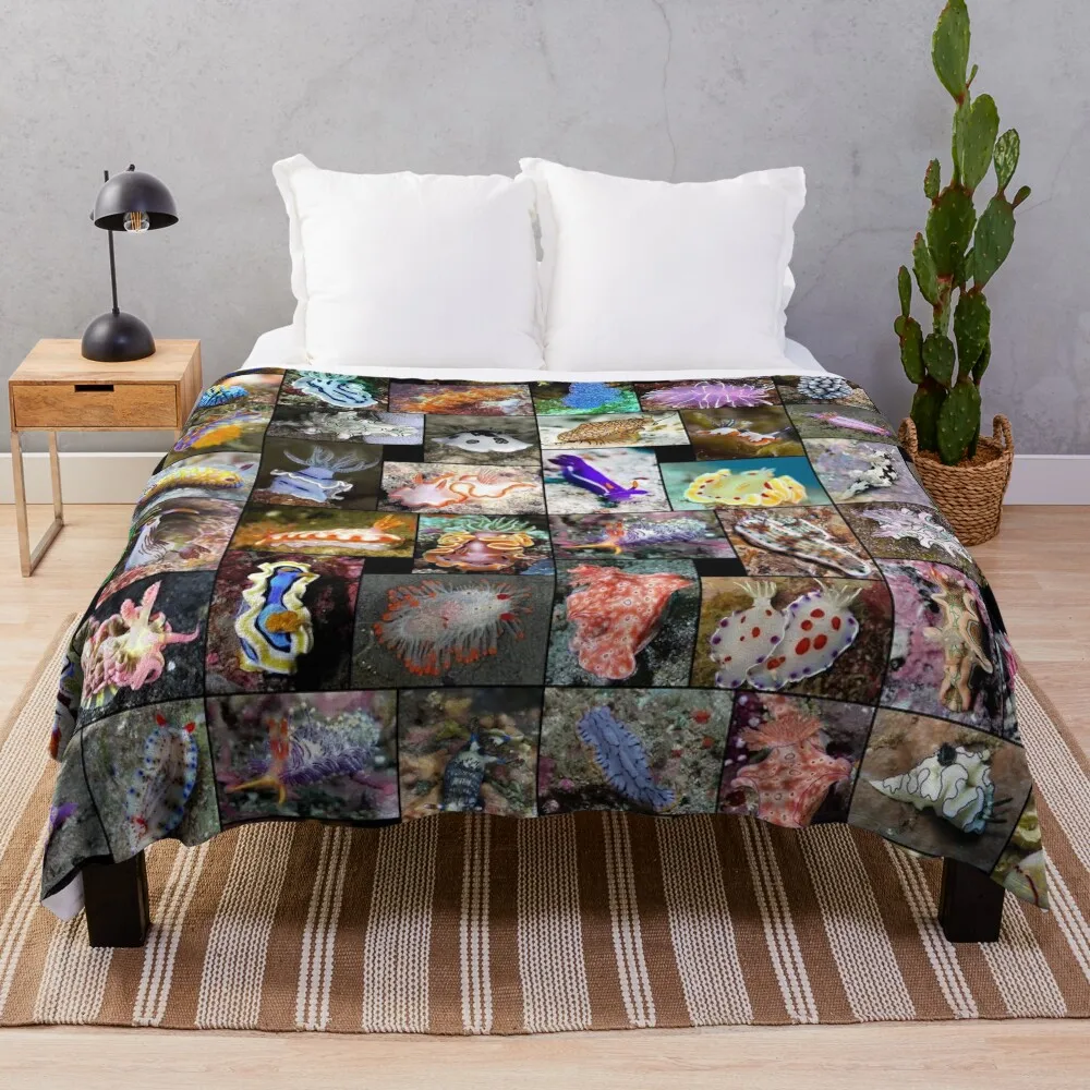 

Sea Slugs Throw Blanket Beautiful Blankets Furry Blankets Loose Blanket Summer Bedding Blankets