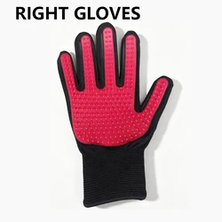 Pet Hair Removal & Grooming Massage Glove (Red Right)