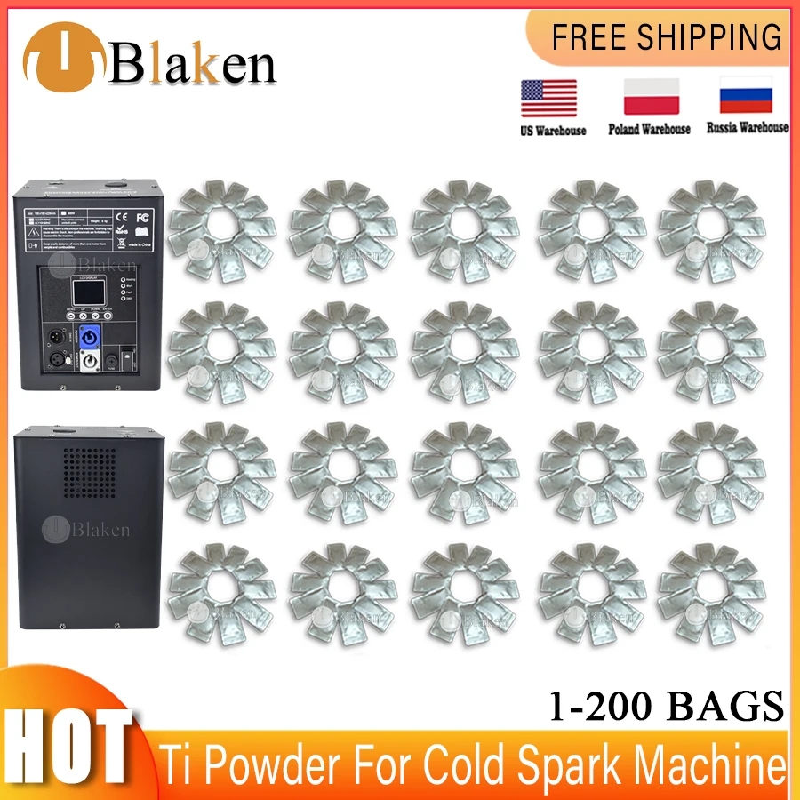 1-200 Sacchetti Ti Polvere Per Macchina A Scintilla Fredda 600W/750W Macchina Sparkular Dmx Macchina Sparkler Per Matrimoni Macchina Per Fuochi D'Arti