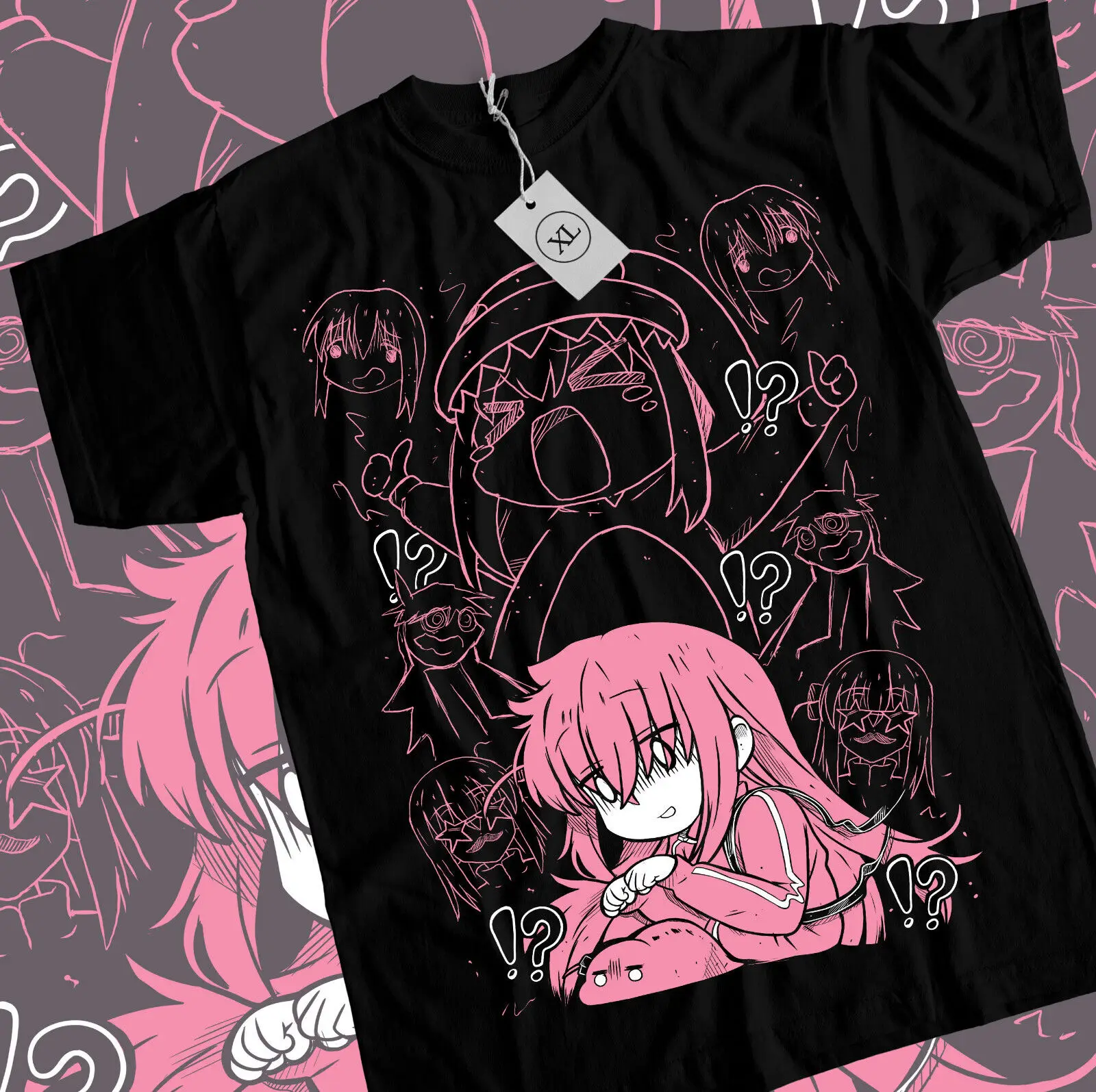 

Hitori Gotou Bocchi the Rock T-shirt Kawaii Funny Yamada,Nijika Ijichi Shirt