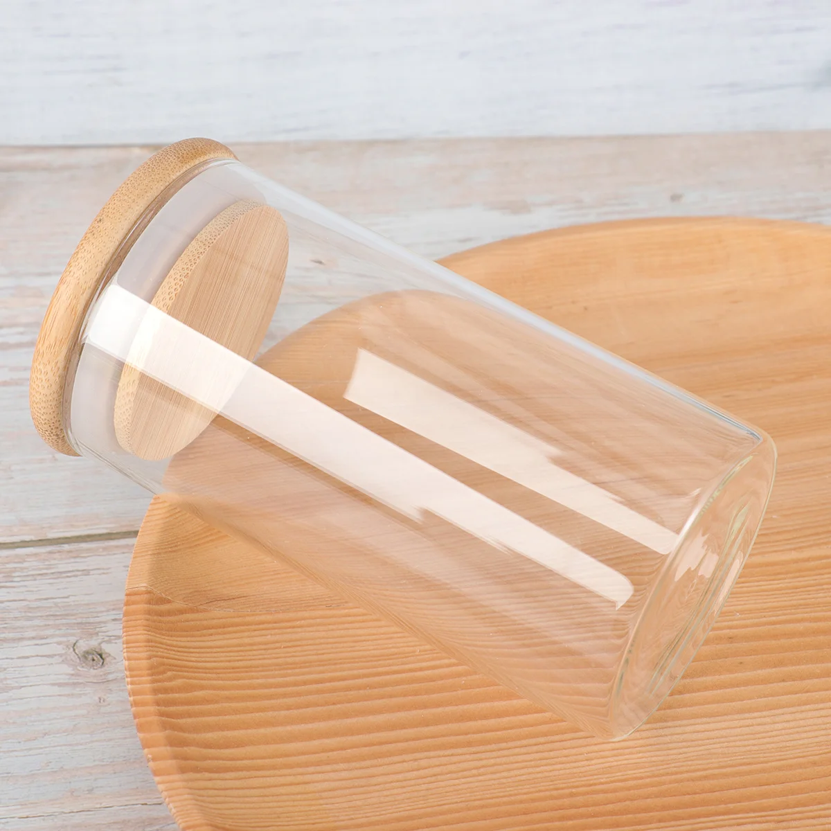 Barattoli Vetro Con Coperchio Bambù - 3 Pezzi Da 2200ml, Ideali Per Pasta, Farina E Cereali - Foto 13