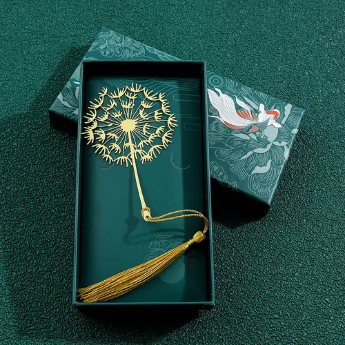 Chinese Style Handmade Book Mark Golden Rose Lotus Flower Bookmarks Reading Marker for Book Lover Gifts for Friend Collection - Image 6