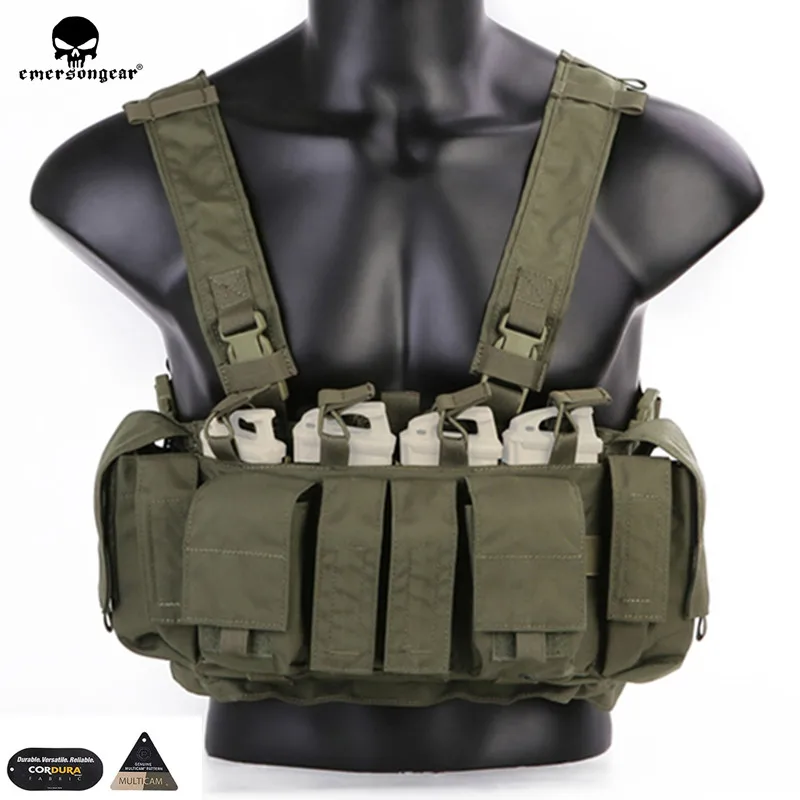 Emersongear MF 스타일 전술 가슴 장비 UW Gen IV 사냥 조끼 하네스 스플릿 프론트 캐리어 허리 매거진 백