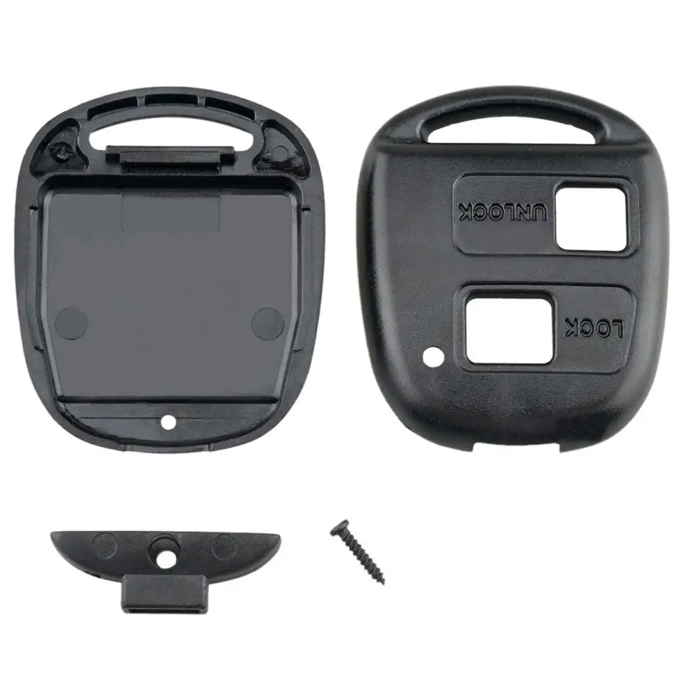 Cover Per Telecomando Auto 2 Pulsanti | Compatibile Con Toyota Avensis, Corolla, Camry, Yaris, RAV4 | Guscio Chiave Con Pulsanti In Gomma | Ricambio (1 Pezzo)