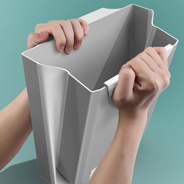 Függő Kuka Szemétkosár Összecsukható Tároló Szemetes Pult Falra Szerelhető Kemping Hordozható Lakókocsi Lakóautó Autó - Image 4